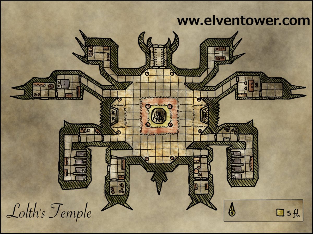 Abandoned Temple Battle Map Dndmaps