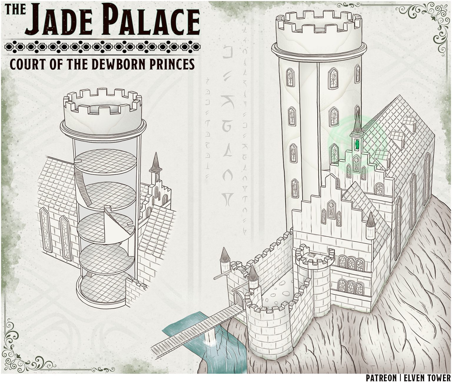 Hexcrawl Series No. 16 The Jade Palace