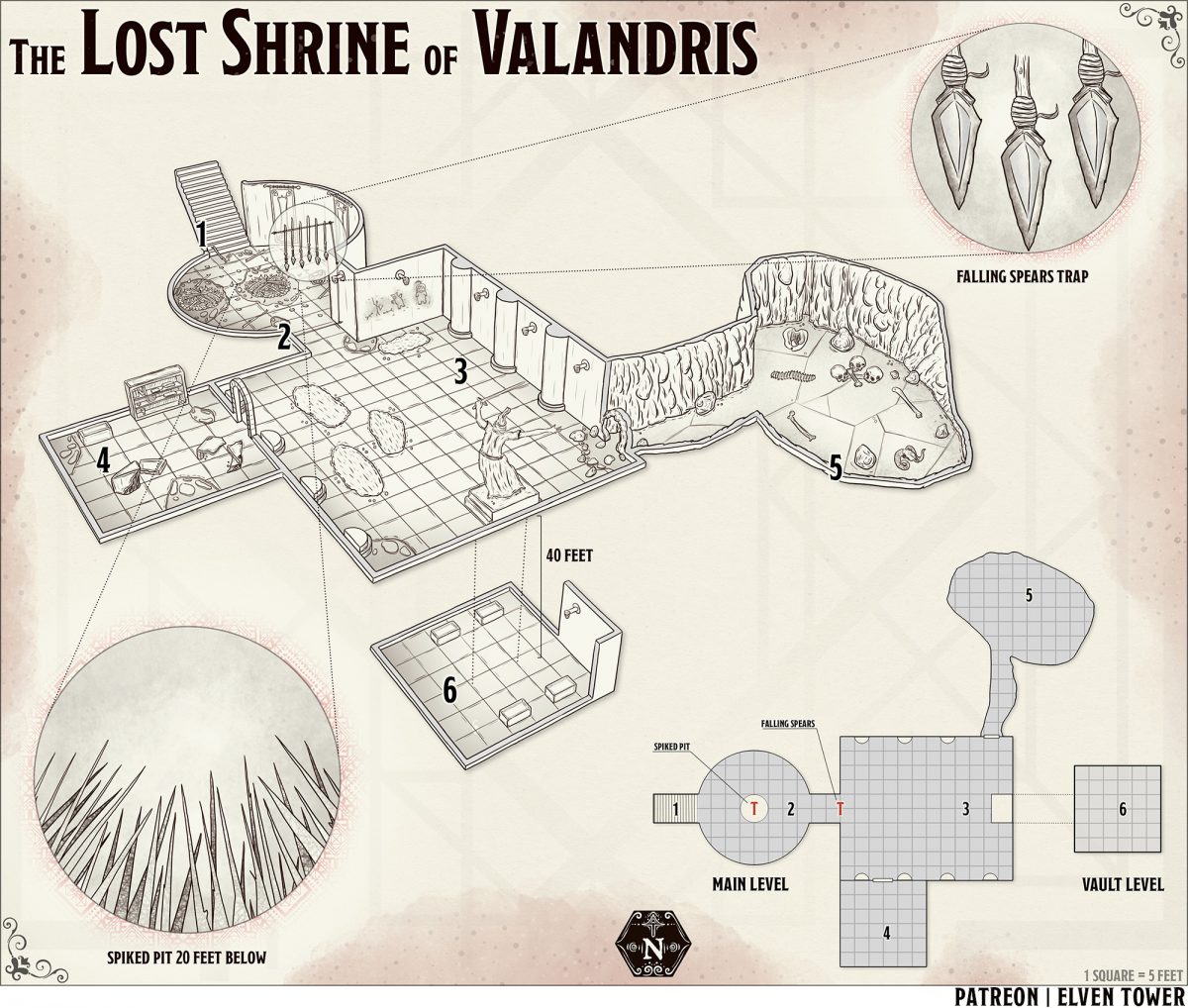 Hexcrawl Series No. 20 – Lost Shrine of Valandris