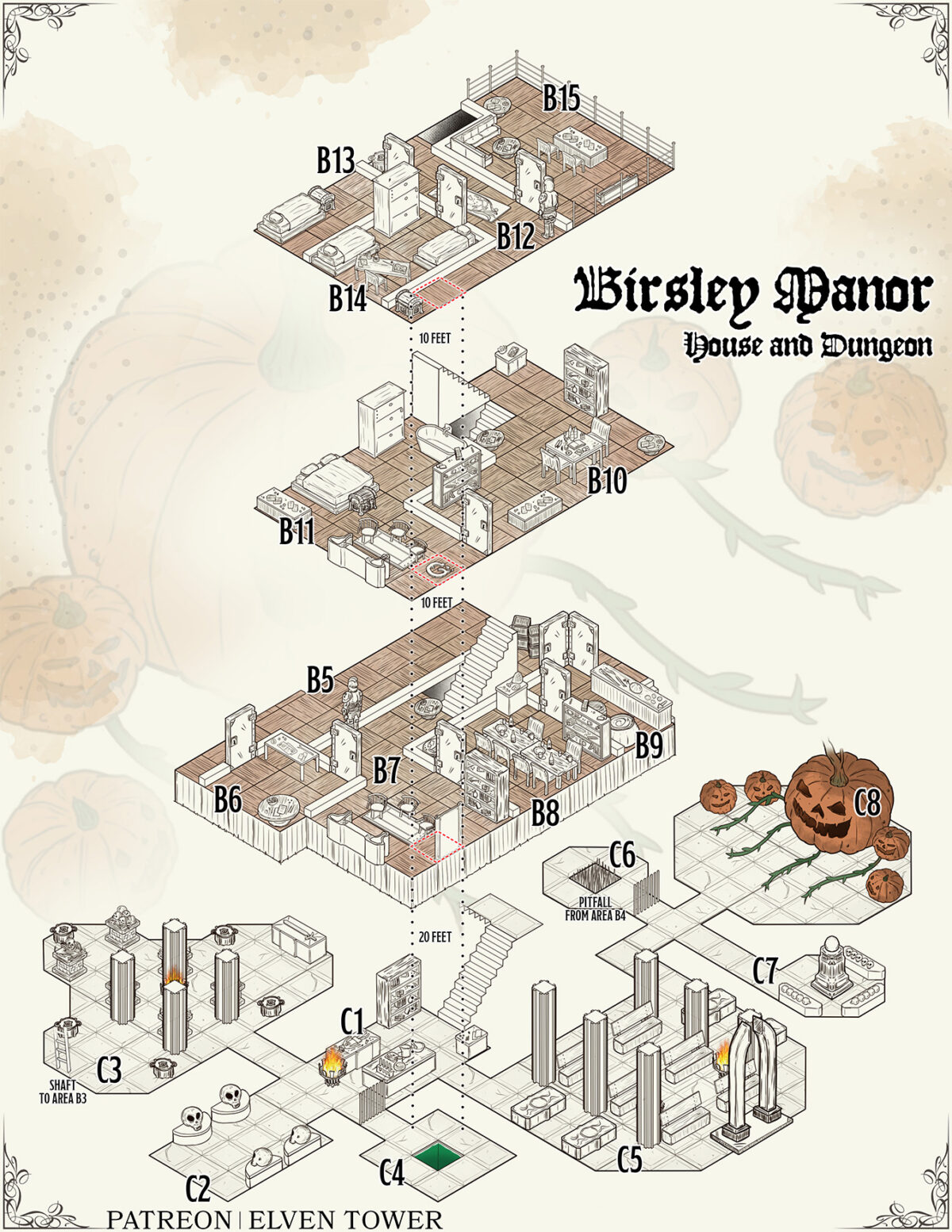 885 Haunted House – Isometric