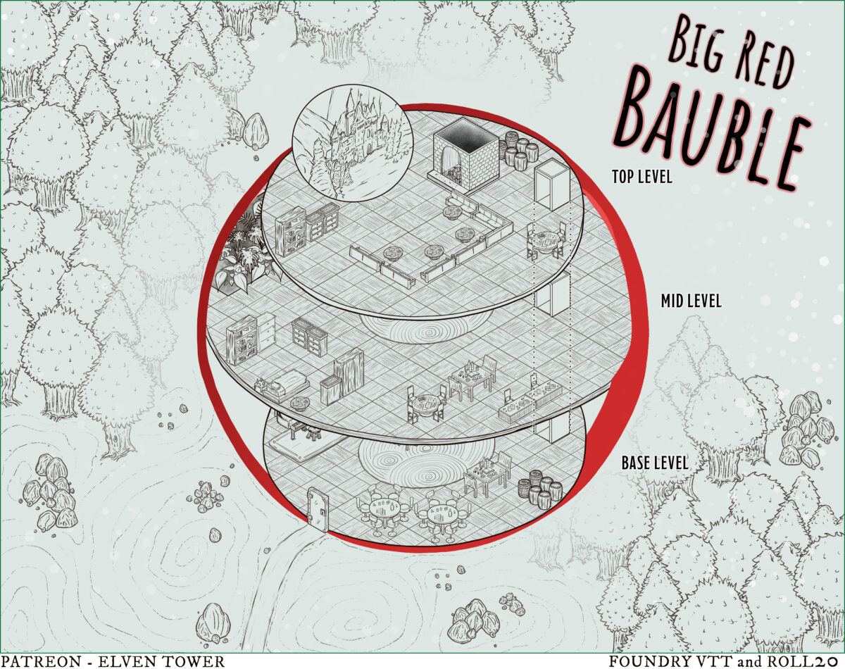 894 Big Red Bauble – Isometric