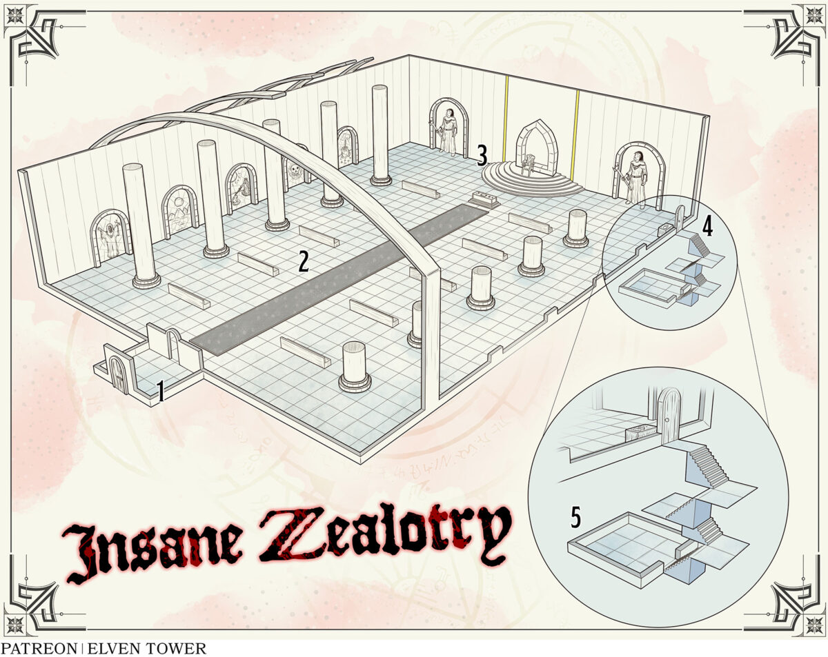 909 Insane Zealotry – Isometric – Shadowdark